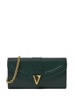 Versace V-logo leather wallet - Green