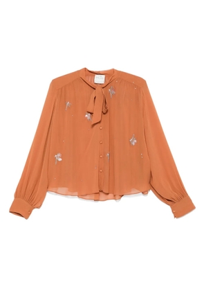 Forte Forte crystal-embellished shirt - Brown