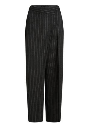Karl Lagerfeld pinstriped tapered trousers - Grey