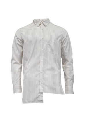 Lanvin Pre-Owned striped asymmetric shirt - White