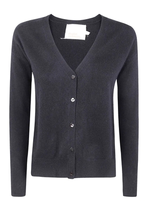 absolut cashmere button V-neck cardigan - Black