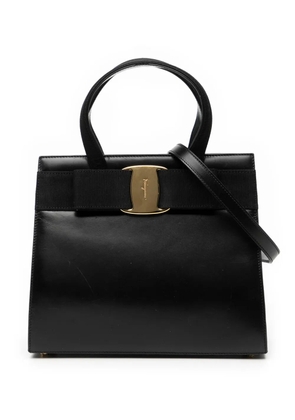 Ferragamo Pre-Owned 2010-2026 Leather Vara Bow satchel - Black