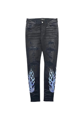 AMIRI flame-patch jeans - Black
