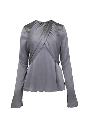 AZEEZA Elowen twisted long-sleeve top - Grey