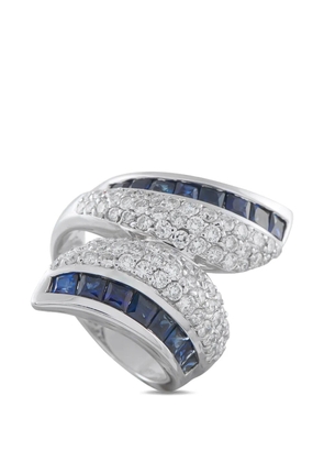 LB Exclusive diamond sapphire ring - Silver