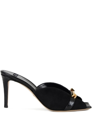 Elisabetta Franchi 80mm Riviera jeweled-logo sandals - Black