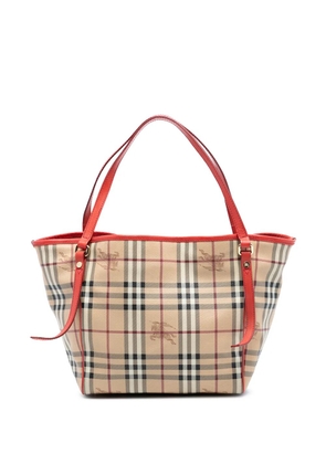 Burberry Pre-Owned 2000-2017 Small Haymarket Check Coated Canvas Salisbury tote bag - Brown