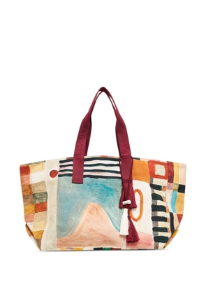 ALEMAIS x LRNCE large Michelle printed tote bag - Neutrals