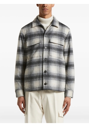 Peserico checked shirt jacket - Neutrals