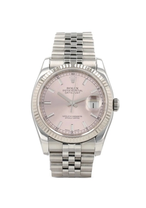 Rolex 2010s Datejust striated pink 36mm watch - Silver