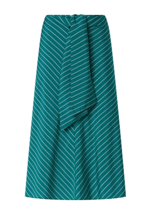 PINKO striped-pattern A-line skirt - Green