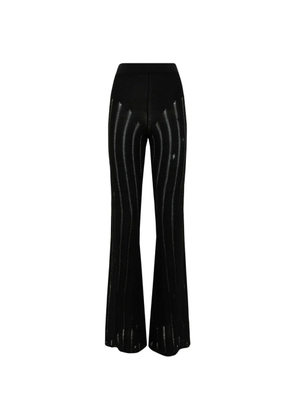Laneus knitted flared trousers - Black