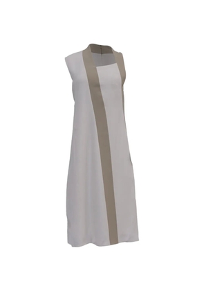 BOSS The Danelava asymmetrical stripe dress - White