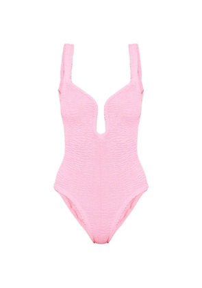 PARAMIDONNA Mika v-neck textured beachwear - Pink