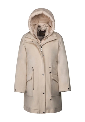 Moorer Alimena hooded coat - Neutrals