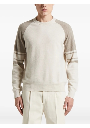 Peserico raglan-sleeve striped sweater - Neutrals