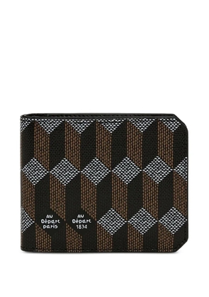 Au Départ geometric-pattern wallet - Brown