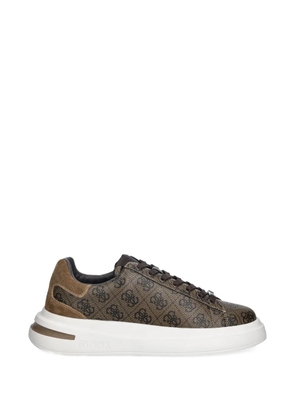 GUESS USA monogram-print sneakers - Brown