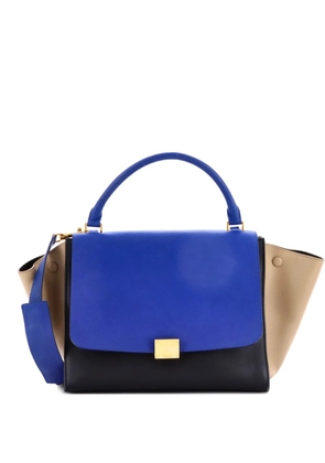 Celine Pre-Owned Tricolor Trapeze Bag Leather Medium satchel - Blue