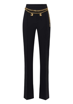 Elisabetta Franchi belted crepe palazzo trousers - Black