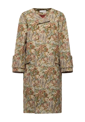 Pierre-Louis Mascia floral-print coat - Neutrals