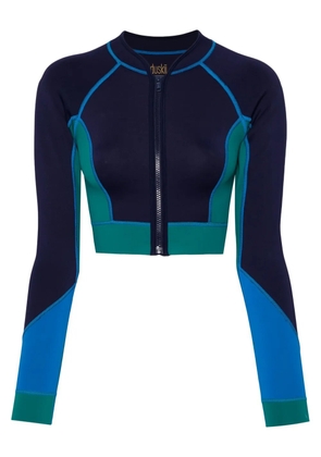 Duskii colour-block long-sleeved swimming top - Blue