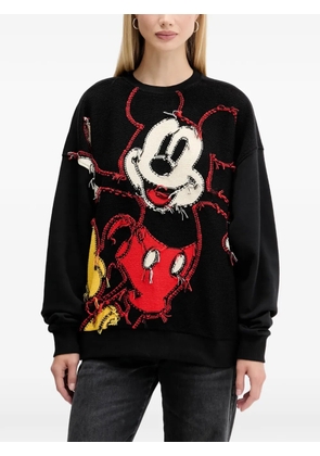 Desigual graphic crew-neck sweater - Black