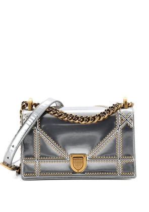 Christian Dior Pre-Owned Diorama Flap Bag Studded Patent Small crossbody bag - Grey