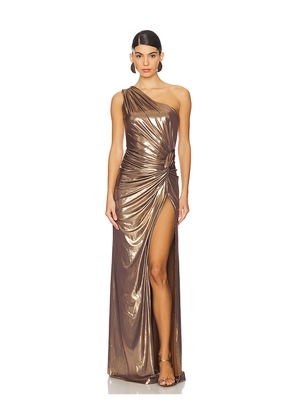 SAU LEE Zoey Dress in Metallic Copper. Size 2. Also in 4.