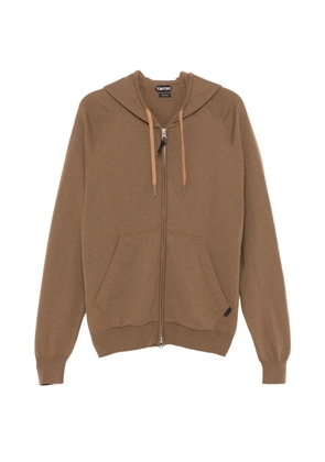 TOM FORD knitted hoodie - Brown