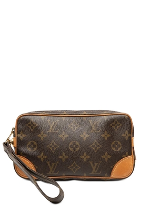 Louis Vuitton Pre-Owned 1990 Monogram Marly Dragonne PM clutch bag - Brown