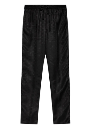 Dolce & Gabbana DG logo-jacquard silk trousers - Black