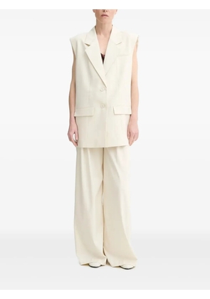 Gestuz padded-shoulder sleeveless gilet - Neutrals