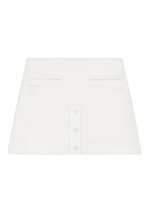 Courrèges tweed mini skirt - White