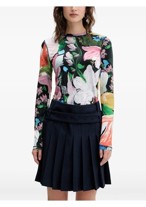 Stine Goya floral-print long-sleeved top - Black