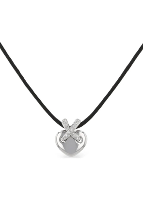 Chaumet 1990s Lien diamond heart pendant - Silver
