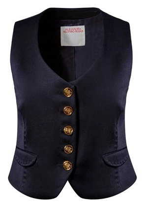 Alejandra Alonso Rojas V-neck wool vest - Black