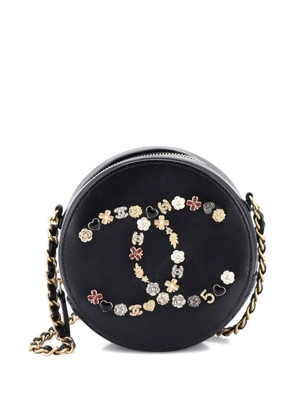 CHANEL Pre-Owned Lucky Charms Round With Chain Embellished Lambskin clutch bag - Black