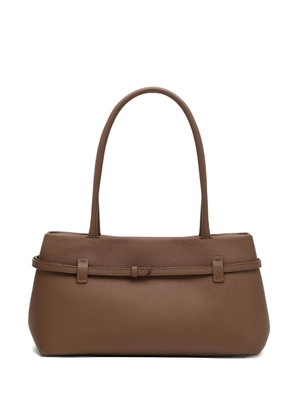 Manu Atelier medium Le Cambon East Wes leather tote bag - Brown