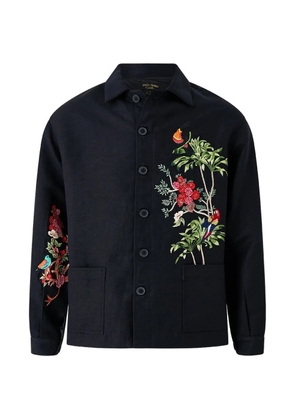 Camilla floral-embroidered jacket - Black