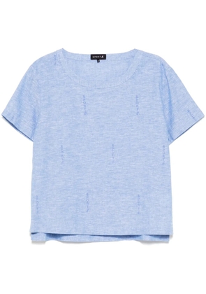 SPORT b. by agnès b. logo allover print top - Blue