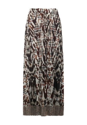 Pierre-Louis Mascia houndstooth-pattern maxi skirt - Brown