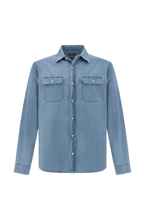 Paul & Shark buttoned denim overshirt - Blue