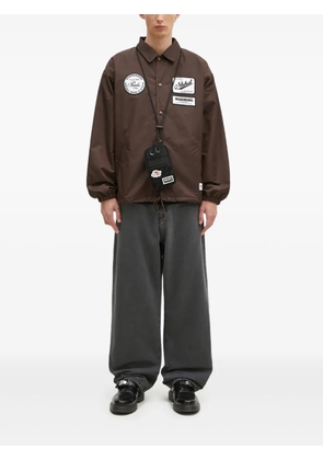 Neighborhood logo-patch shirt jacket - Brown