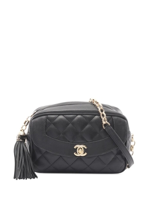 CHANEL Pre-Owned 2019 CC Quilted Lambskin Diana Camera Bag crossbody bag - Black