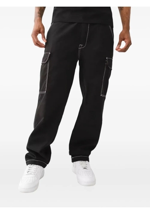 True Religion cargo pocket contrast-stitching trousers - Black