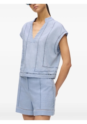 Karl Lagerfeld embroidered-detail blouse - Blue