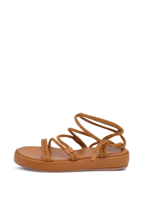 Gianvito Rossi rope lace-up sandals - Brown