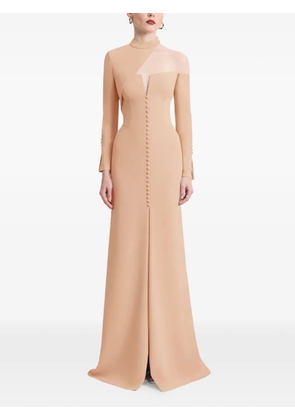 Gemy Maalouf button down front maxi dress - Neutrals