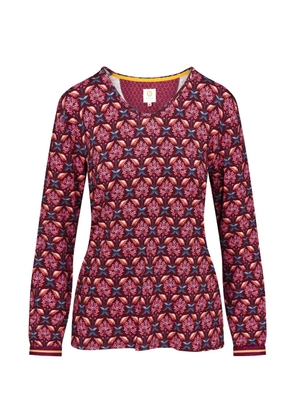 PIP STUDIO V-neck long-sleeve top - Red